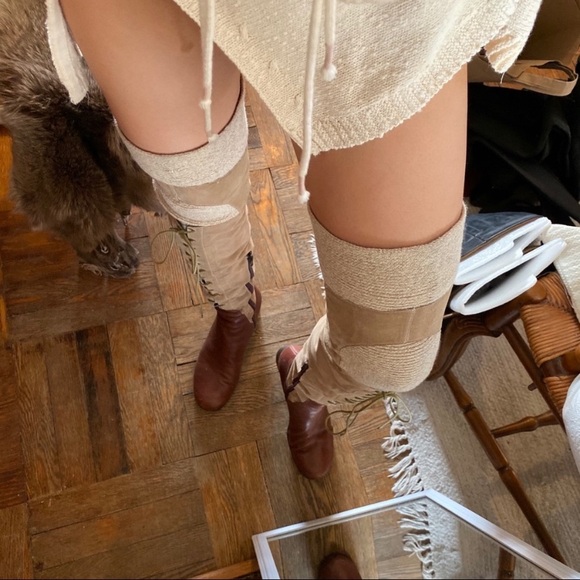 Tashkent By Cheyenne OTK Lace up Knit Boots - Picture 2 of 10